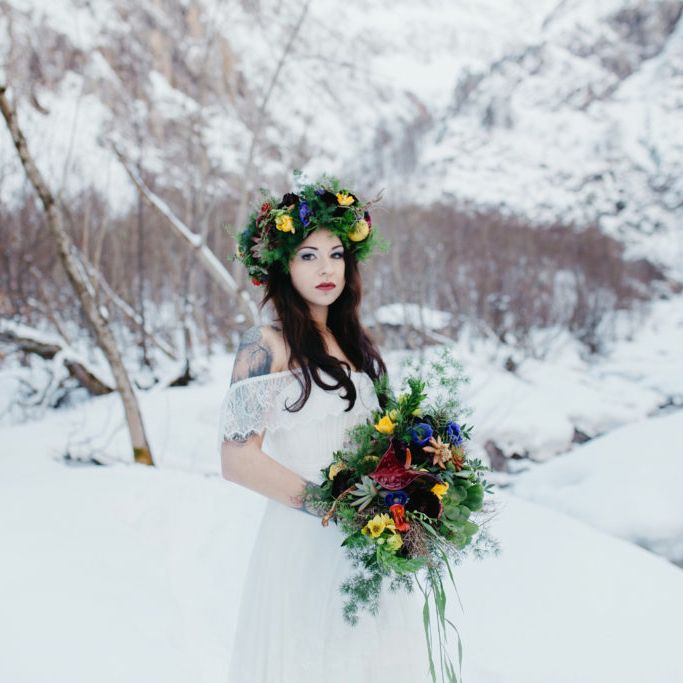 Brautsträuße modern ausgefallener Brautstrauß