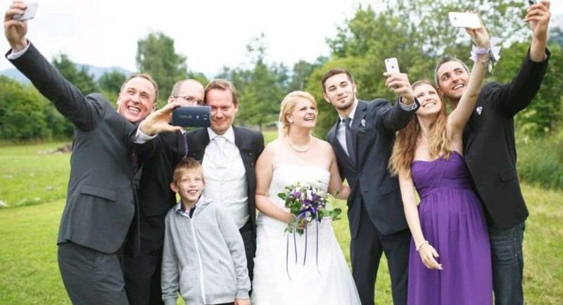 Selfie auf der Hochzeit