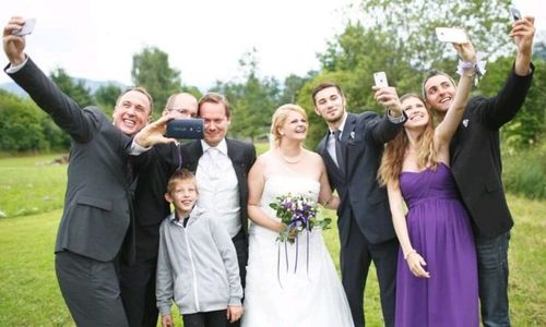 Selfie auf der Hochzeit