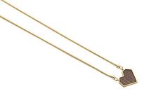 BeWooden Halskette mit Anhänger aus Holz | Motiv Herz | Chirurgenstahl & Holz Kombination (Aurum Necklace Heart)