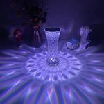 LED Schreibtischlampe, LED Kristall Tischlampe, Moderne Kreativität Acryl Kristall Lampe mit Touch Switch, RGB Farbwechsel Nachtlicht Lampe Schlafzimmer Wohnzimme Bar