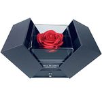 Handgemachte konservierte Rose Geschenkbox mit Forever Seife Rose und Liebe Sie Hals kette in 100 Sprachen, verzauberte Blume Geschenk für Freundin Mutter Frau am Jahrestag Valentinstag Muttertag