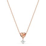 Swarovski Lifelong Heart Anhänger, Herz, Weiss, Roségold-Legierungsschicht