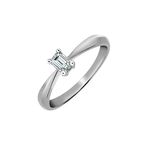 Jewelco London - 950_Platin Platin Smaragdschliff Feines Weiß/Top Wesselton (G) - Weiß/Wesselton (H) Diamant