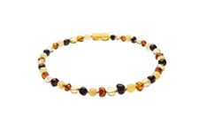 Baltic Amber Necklace Made with Polished Multi Color 33 cm