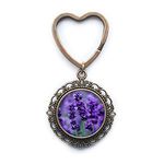 Lavendel Schlüsselanhänger, Geschenk für Mama, Geschenk für Frauen, Lavendel Schmuck, Natur Schlüsselanhänger, Natur Schmuck, Blume Schlüsselanhänger, Lila Schlüsselbund JV258