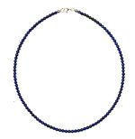 Lapislazuli Schmuck (Halskette) Lapislazuli Kette Lapislazuli Kugeln Größe ca. 4 mm Verschluss 925er Sterling-Silber Modellnummer 7003