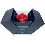 Handgemachte konservierte Rose Geschenkbox mit Forever Seife Rose und Liebe Sie Hals kette in 100 Sprachen, verzauberte Blume Geschenk für Freundin Mutter Frau am Jahrestag Valentinstag Muttertag