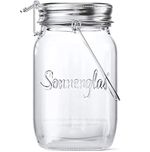 SONNENGLAS Classic 1000ml | Die Original Solarlampe/Solar-Laterne im Einmachglas aus Südafrika (inkl. USB Ladefunktion) | warmweiß | Fair Trade | Bekannt aus Pro7 Galileo