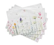 Maison d' Hermine Botanical Fresh 100% Baumwolle Set mit 4 Tischsets für den Esstisch | Küche | Hochzeit | Alltag | Dinnerpartys | Frühling/Sommer (33 cm x 48 cm)