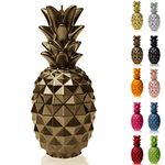 Candellana Kerze Ananas | Höhe: 20,7 cm | Messing | Brennzeit 119h | Handgefertigt in der EU