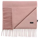 Bovari Kaschmir Schal Damen – 100% Kaschmir/Cashmere – Premium Qualität – 180 x 31 cm - viele Farben (Rosa (Nude))