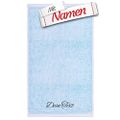 möve Superwuschel Handtuch mit Namen Bestickt, 50x100 Aquamarine Hellblau Baumwolle, Personalisiert bestickte Handtücher, Bad Frottee Handtuch besticken Lassen