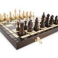 Alberi Schachspiel Holz Hochwertig, Turnier Schach Set Made in UE 38x38 cm Staunton 4