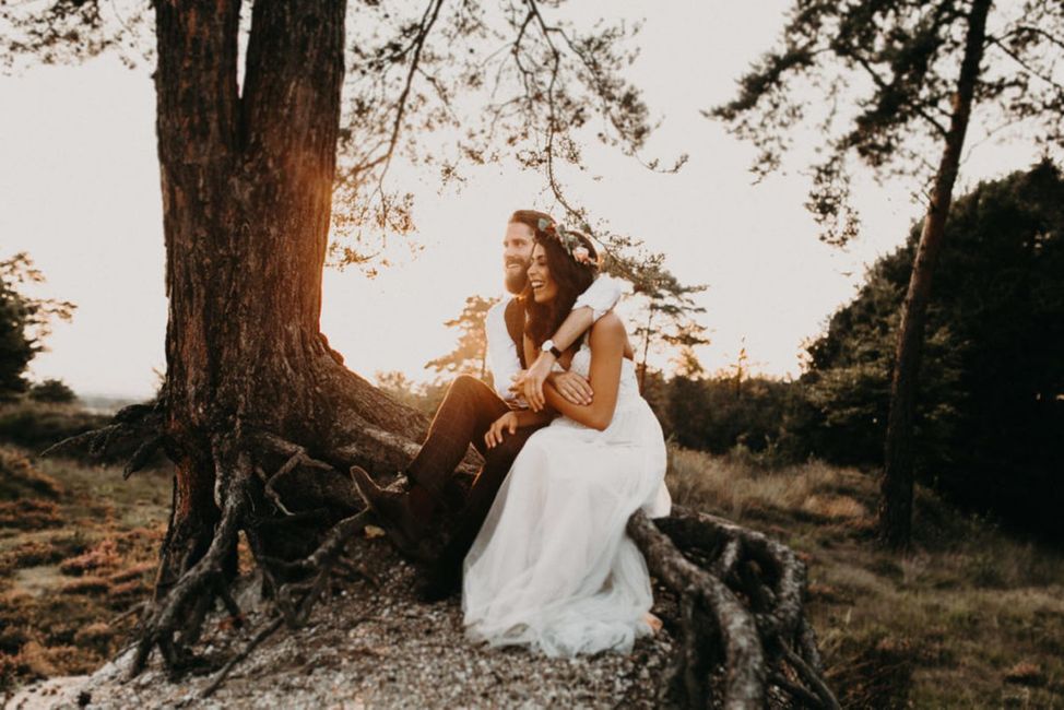 Haare, Pflanze, Hochzeitskleid, Menschen in der Natur, Kleid, Blitzlichtfotografie, Braut, Brautkleidung, Baum, Himmel,