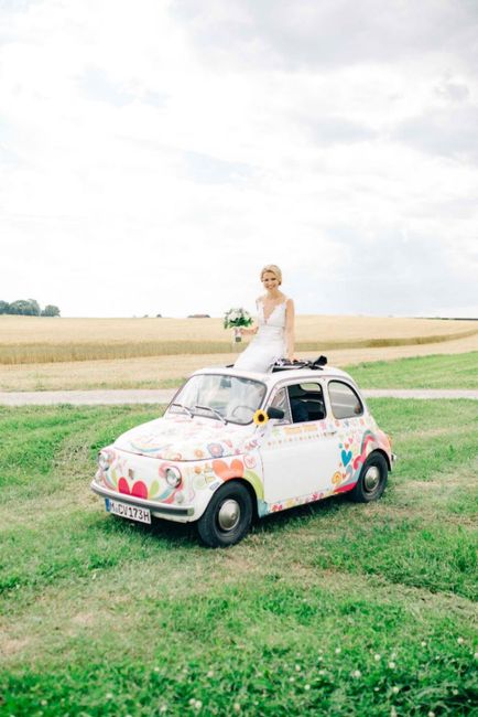 fiat 500 hochzeitsauto