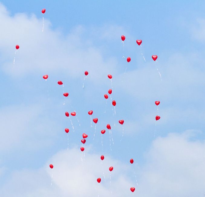 nur standesamtlich heiraten: Luftballons.