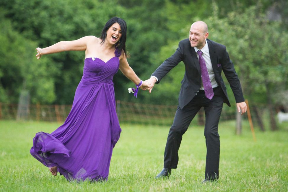 Spiele auf der Hochzeit mit Tanz