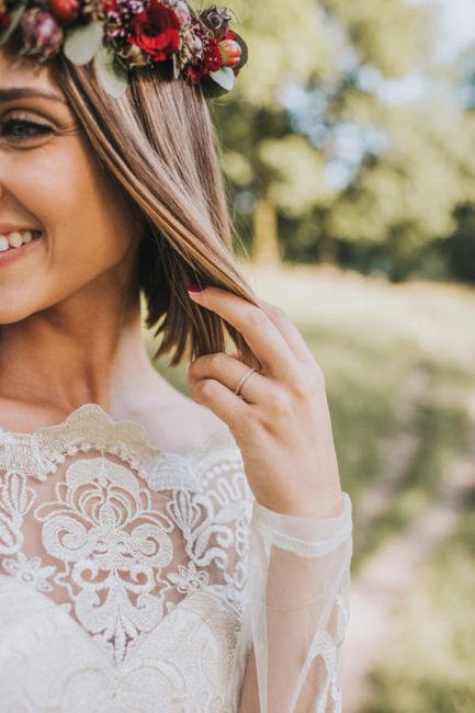 Haare, Haut, Kopf, Wimpern, Pflanzen, Blitzlichtfotografie, Kleid, Hochzeitskleid, Glücklich, Brautkleidung,