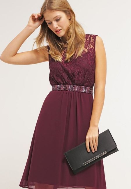 Brautjungfernkleid berry (vorne Detail)