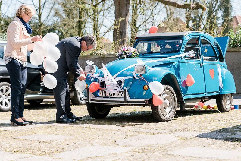 blauer oldtimer ente hochzeit mieten