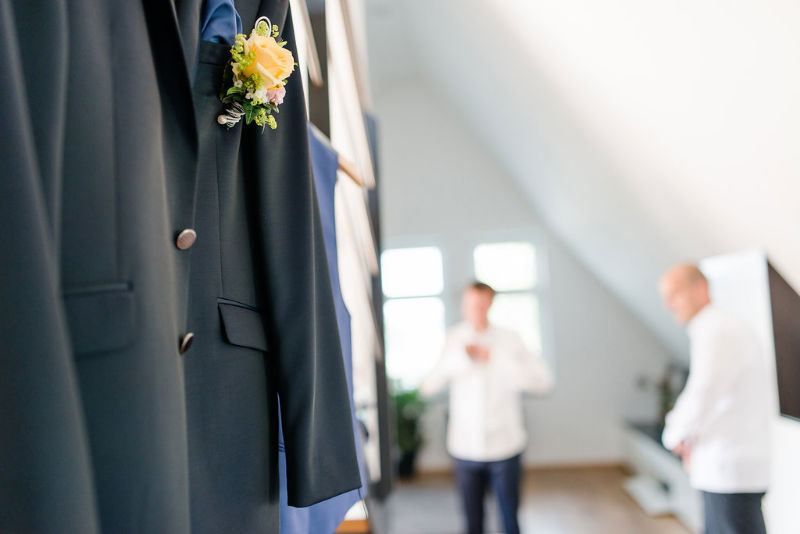 Ansteckblume Hochzeit Boutonnière