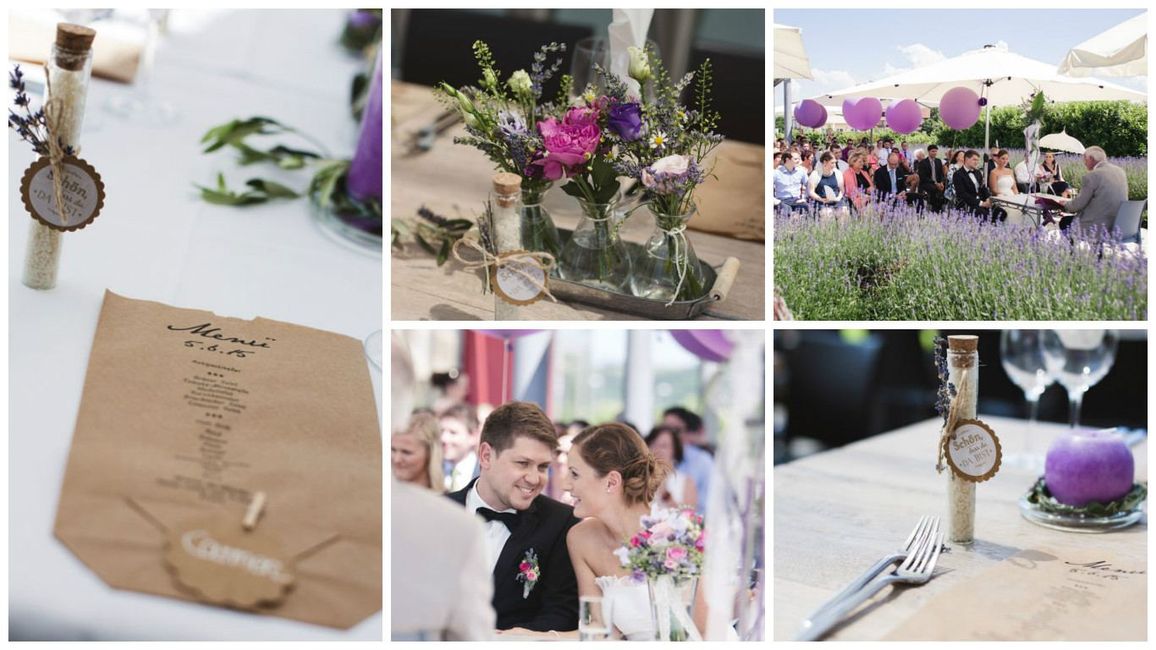 Hochzeitsdekoration: Lavendel Hochzeit