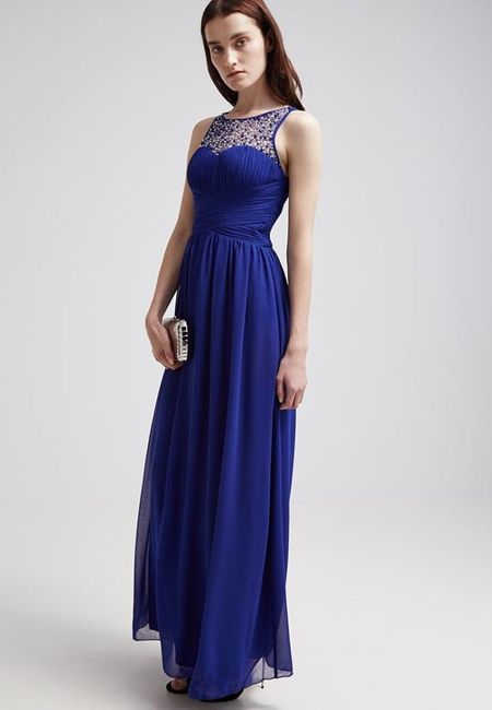 Brautjungfernkleid elegant in Mitternachtsblau (vorne)