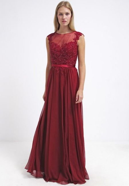 Brautjungfernkleid weinrot (vorne)